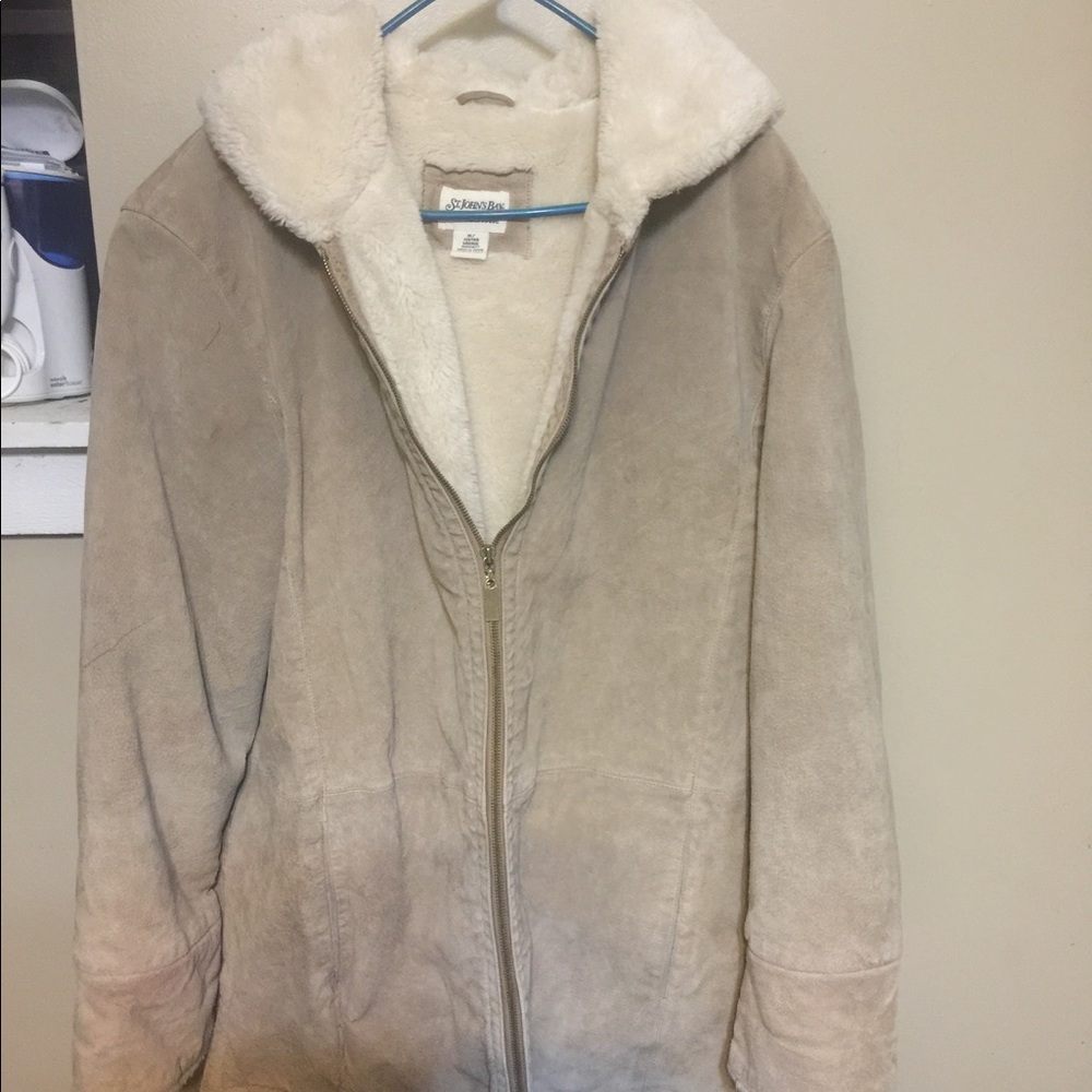 Women's suede winter coat